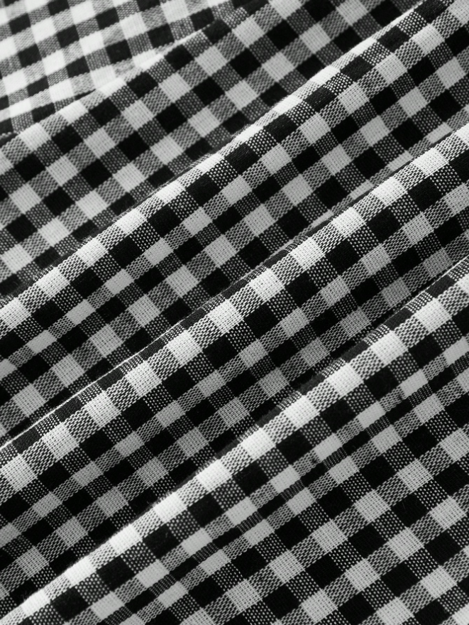 1950s Halter Gingham Plaids Bow Romper