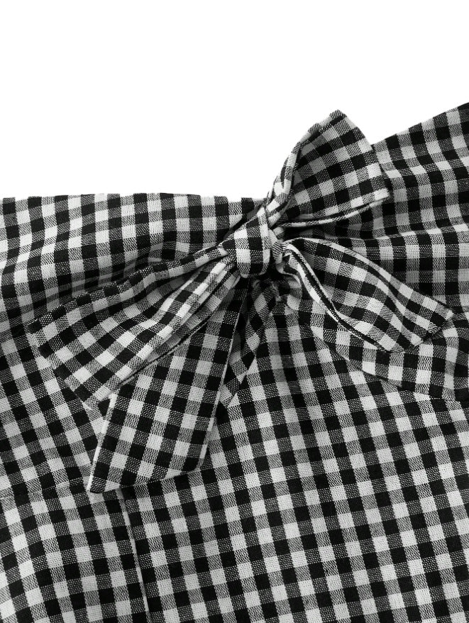 1950s Halter Gingham Plaids Bow Romper
