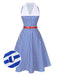 [Pre-Sale] 1940s Navy Style Anchor Striped Dress