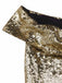 [Pre-Sale] Gold 1950s Off-Shoulder Sequined Swing Dress