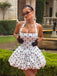 White 1960s Polka Dots Halter Tutu Dress