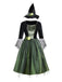 Green 1950s 3D Flower Wonderful Wizard Dress