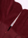 2PCS Wine Red 1950s Ethnic Floral Velvet Dress & Apron