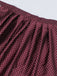 2PCS Wine Red 1950s Ethnic Floral Velvet Dress & Apron