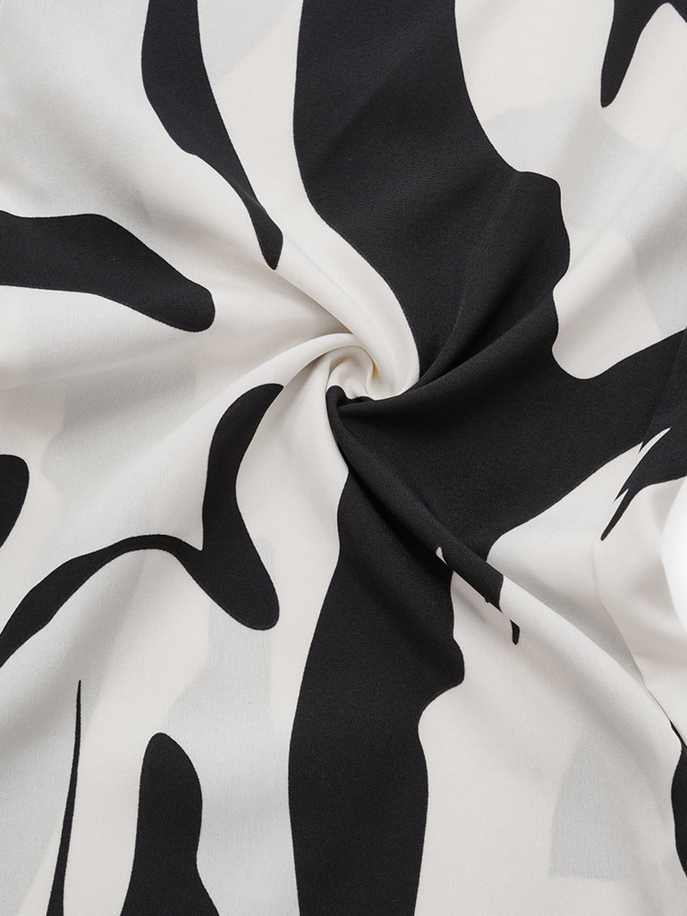Black & White 1940s Cow Skin Halter Jumpsuit