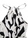 Black & White 1940s Cow Skin Halter Jumpsuit