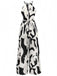 Black & White 1940s Cow Skin Halter Jumpsuit
