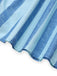 2PCS Blue 1950s Stripes Square Neck Top & Ruched Skirt