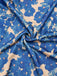 Blue 1940s Painting Floral Straps Dress