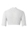White 1950s Solid V-Neck Floral Lace Crop Top