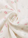Pink 1940s Tulip V-Neck Lapel Ruffled Blouse