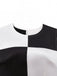 1960s Black And White Color Block Dress