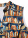 [Pre-Sale] 1950s Owl Bookshelf Print Stand Collar Dress