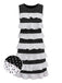[Pre-Sale] Black & White 1960s Layered Ruffled Polka Dot Dress