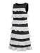 [Pre-Sale] Black & White 1960s Layered Ruffled Polka Dot Dress