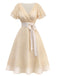 [Pre-Sale] Champagne 1950s Satin Tulle Cocktail Dress