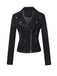 1980s Solid Lapel Ssuede Leather Jacket