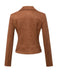 1980s Solid Lapel Ssuede Leather Jacket