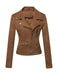 1980s Solid Lapel Ssuede Leather Jacket