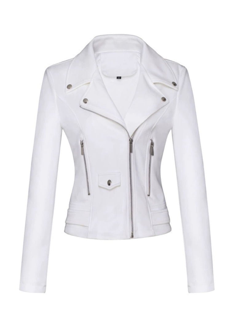 1980s Solid Lapel Ssuede Leather Jacket