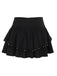 Black 1980s Punk Metal Button Lace-Up Skirt