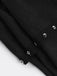 Black 1980s Punk Metal Button Lace-Up Skirt