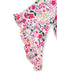 Pink 1940s Flouce Sleeve V-Neck Floral Dress