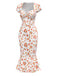 [Pre-Sale] Multicolor 1930s Rose Sweetheart Neck Fishtail Dress