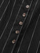 2PCS Black 1960s Pinstripe Pencil Skirt Sleeveless Suit