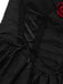 Black 1960s Gothic 3D-Rose Jacquard Lace-Up Dress