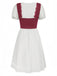 1940s Punk Gothic Puff Sleeve Ruffled Dress