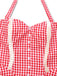Red 1960s Plaid Heart Pocket Halter Dress