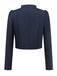Black 1950s Stand Collar Long Sleeve Jacket