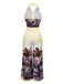2PCS 1950s Tropical Style Halter Top & Pants