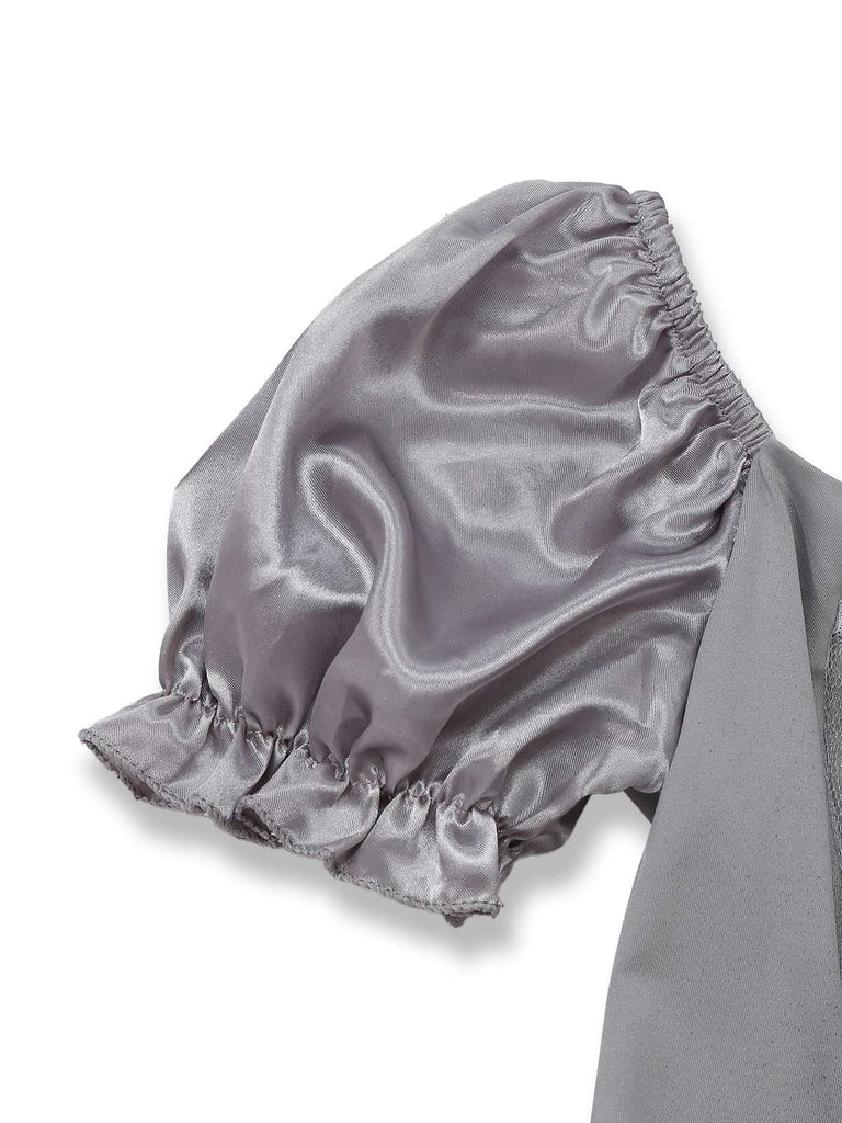 Gray 1950s Ghost Bride Zombie Tutu Dress