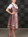 Misty Rose 1950s Floral Dress & Embroidered Mesh Apron