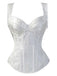 1980s Gothic Jacquard Sweetheart Neck Lace-Up Corset