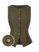 [Pre-Sale] Olive Green 1960s Button Solid Sleeveless Vest