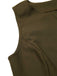 [Pre-Sale] 2PCS Olive Green 1960s Solid Vest & Front Slit Skirt