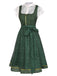 [Pre-Sale] 2PCS 1950s Oktoberfest Crop Top & Plaids Floral Dress With Apron