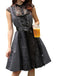 2PCS 1950s Ethnic Floral Lace-Up Dress & Apron