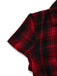 Red 1950s Tartan Plaid Tie Back Top