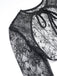2PCS Black 1960s Lace Cover-Up & Puffy Dress
