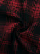 2PCS Red 1980s Plaid Smocked Top & High-Low Hem Skirt