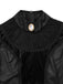 Black 1950s Evil Vampire Puff Sleeve Mesh Dress