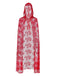 Red 1980s Halloween Mesh Red Riding Hood Dress & Embroidered Cape