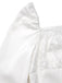 [Pre-Sale] White 1960s Split Flare Sleeve Lace Ruched Dress