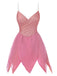 [Pre-Sale] Pink 1970s Tinker Bell Fairy Petal Hem Mini Dress