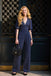 [Pre-Sale] Navy 1930s Polka Dot V Neck Jumpsuit
