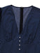 [Pre-Sale] Navy 1930s Polka Dot V Neck Jumpsuit